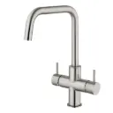 5-Wege-Armatur CUCINA ESTETICA U-Auslauf in Edelstahl massiv