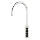 3-Wege-Zusatzarmatur LARA in Edelstahl Massiv - Wasserhahn geeignet für Sprudelwasser