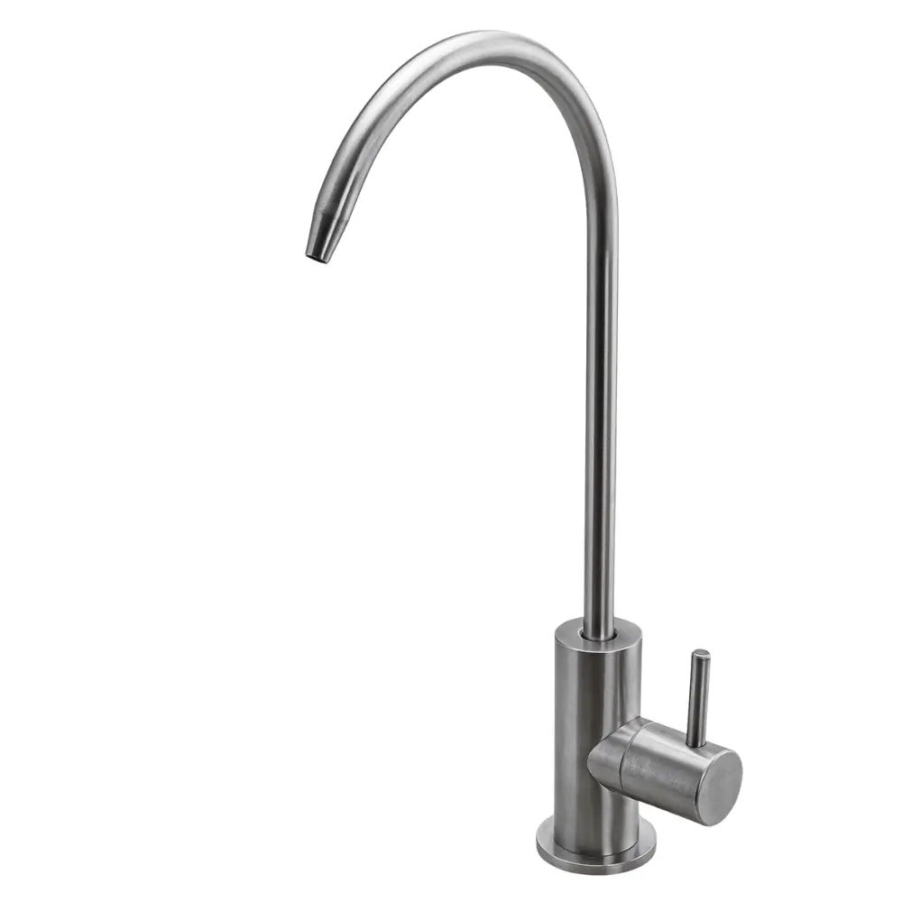 1-Weg-Armatur SOFIA in Edelstahl massiv - Osmose Wasserhahn | Farben: Edelstahl gebürstet, Schwarz