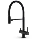 3-Wege-Armatur ALPINA mit flexiblen abnehmbaren Auslauf | 360° drehbare Küchenarmatur aus massivem 304 Edelstahl