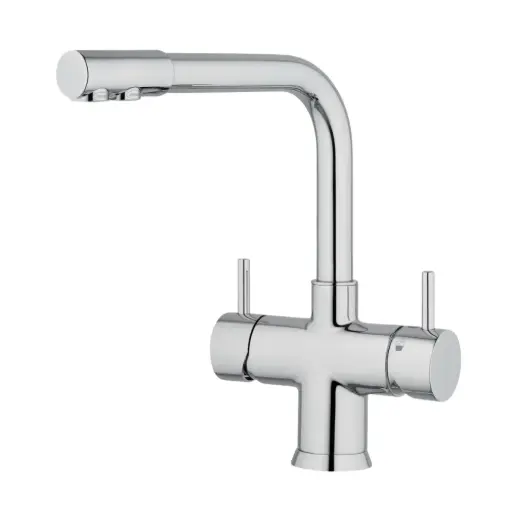 5-Wege-Armatur NOBIUS Chrom für Sprudelwasser Made in Italy - 26cm