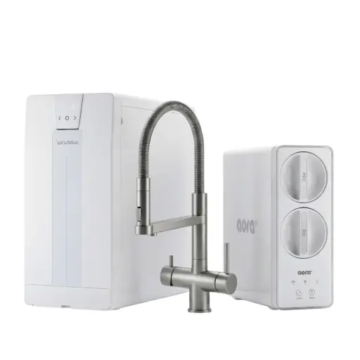 SPRUDELUX® POWER SODA Osmose - Premium Untertisch-Sprudelanlage | 20 L/Std. | höchster CO2 Gehalt | kompakt & leistungsstark | Made in Italy | mit GT600